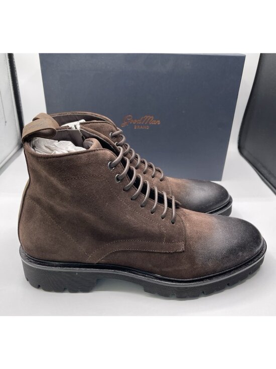 Good Man Brand Men\'s Size 11 Modern City Boot Italian Leather Brown Suede $268